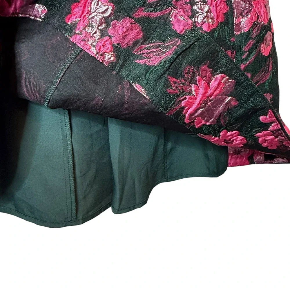 Lilly Pulitzer Leya Floral Jacquard Dress Fit-and-Flare Metallic Preppy Glam 8 - Picture 7 of 8